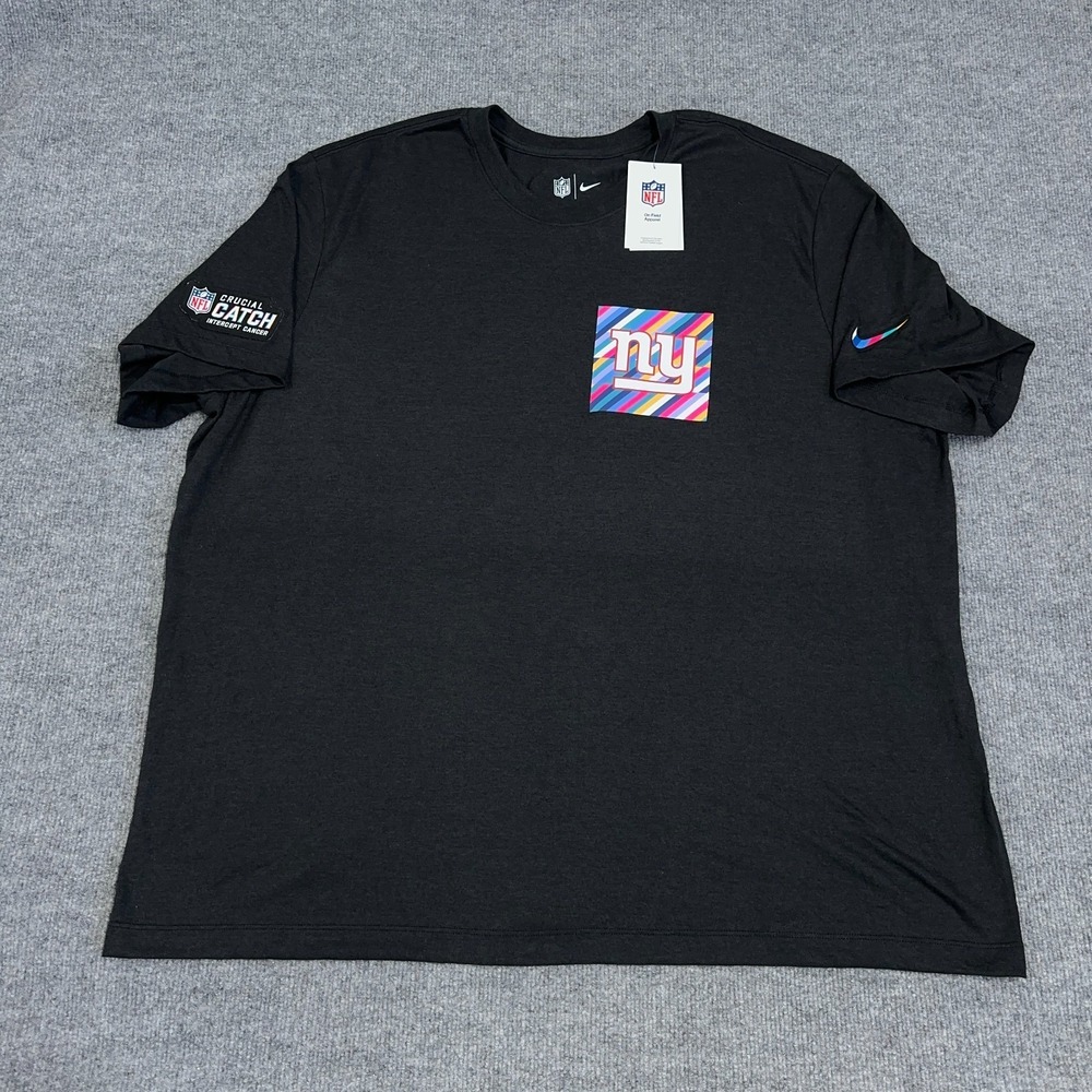 New York Giants Nike Tee Shirt Men 3XL Gray Crucial Catch On-Field‎ T Patch NEW - Picture 2 of 11